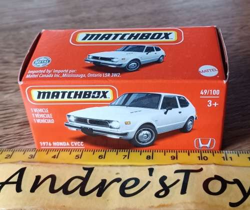 2020 Matchbox ~ Grab Box ~ 49/100 ~ 1976 Honda Cvcc ~ Mint in sealed box