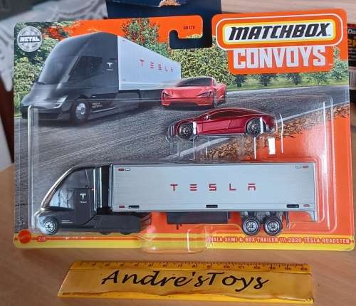 2021 Matchbox ~ Convoys ~ Tesla Semi & Box Trailer \\\ 2020 Tesla Roadster
