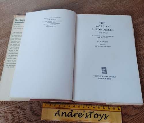 1963 The World`s Automobiles  G.R. Doyle & G.N. Georgano