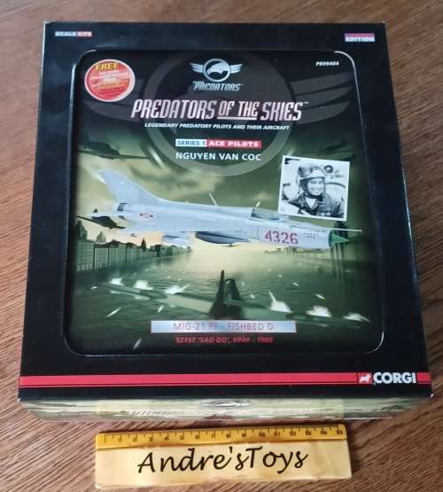 CORGI PR99404, MIG-21 PF FISHBED D, NGUYEN VAN COC, VPAF 1968, EXCELLENT BOXED