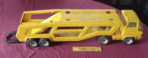 Tonka Vintage ~ Tonka Yellow Car Carrier ~ Pressed Steel All Original