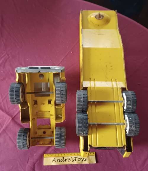 Tonka Vintage ~ Tonka Yellow Car Carrier ~ Pressed Steel All Original