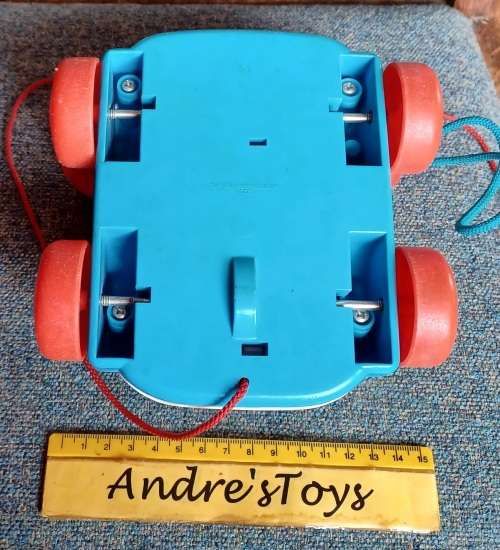 Fisher Price Mattel 1993 Pull Along Rotary Telephone Toy Classic Toddler Wheels