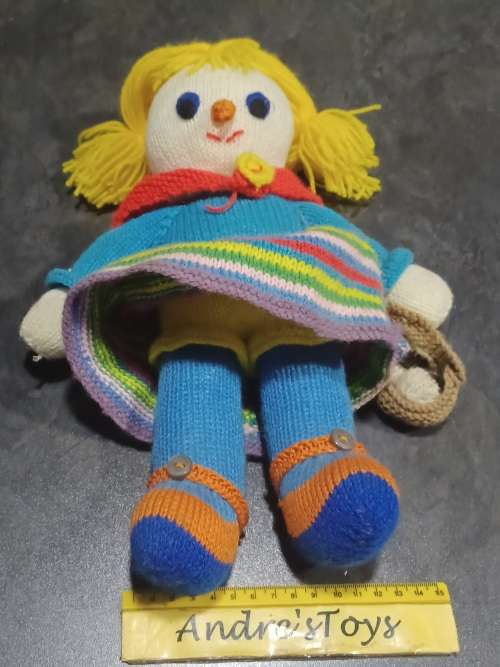 Knitted Little Girl doll  ~ 60`s