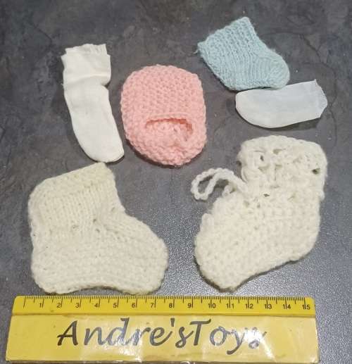 Baby doll, socks / booties lot mixed