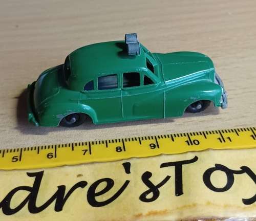Vintage Budgie Toys ~ NO.5 Police Car ~ Green ~ loose