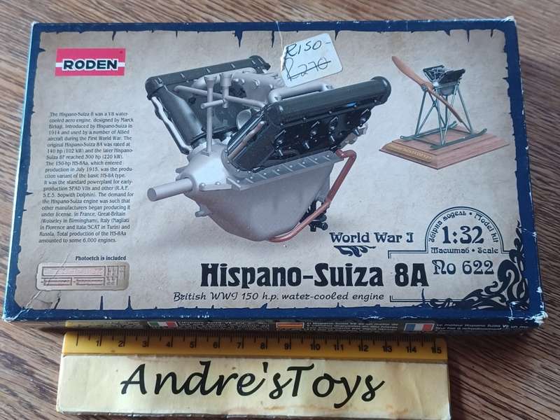 Roden ~  World War II Model Kit ~ Hipanso-Suiza 8A ~ Scale 1:32
