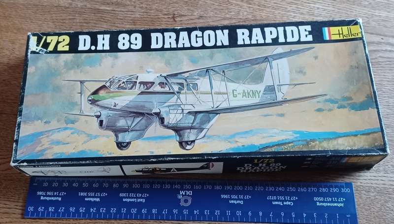 Heller~ No345 ~ D.H 89 Dragon Rapide ~ 1:72 Scale