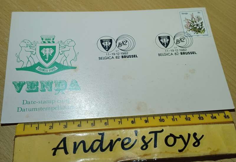 Date Stamp Card ~ 1982 Venda ~ Belgica 82 Brussel
