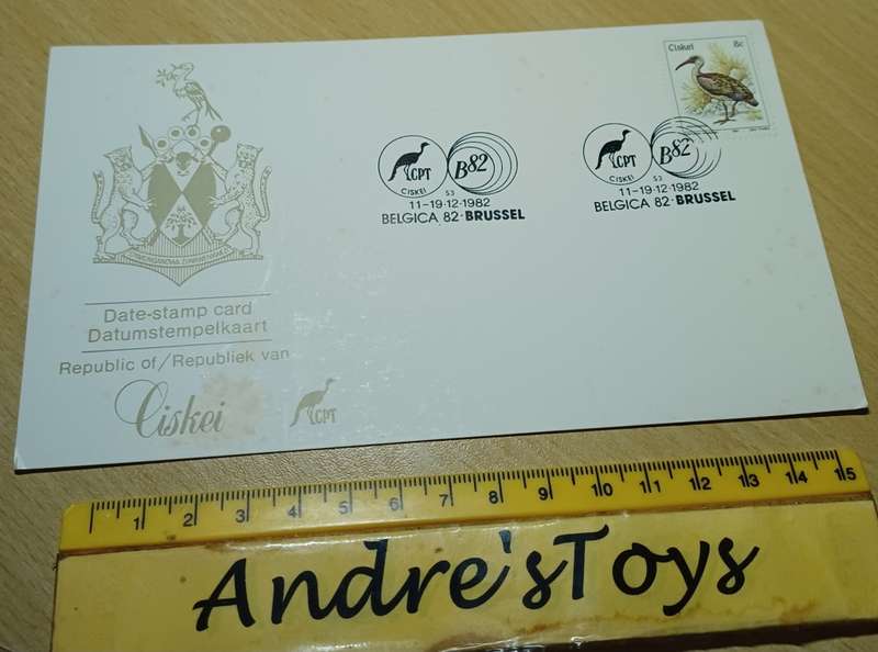 Date Stamp Card ~ 1982 Ciskei~ Belgica Brussel