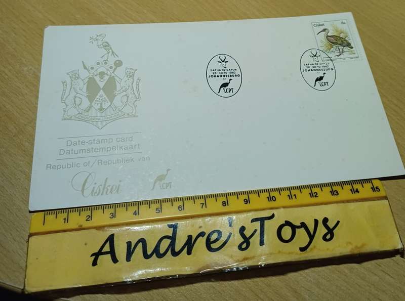 Date Stamp Card ~ 1982 Ciskei~ Johannesburg