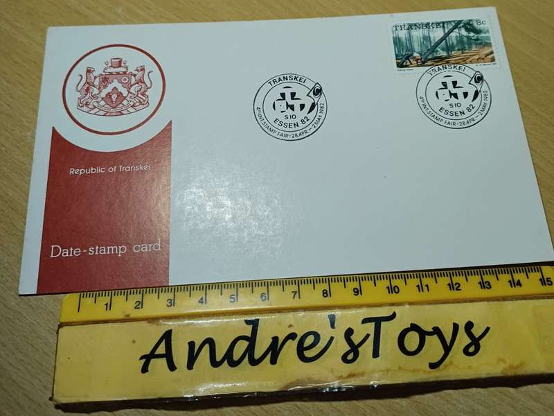 Date Stamp Card ~ 1982 Transkei ~ 4th int Stamp Fair