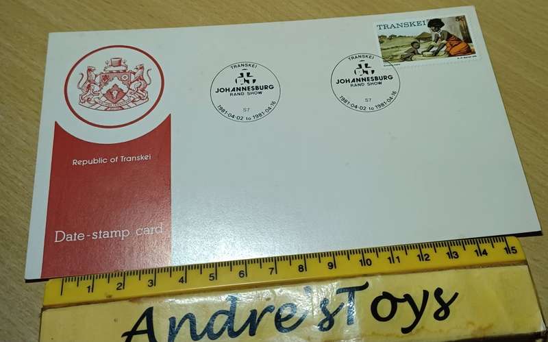 Date Stamp Card ~ 1981 Transkei ~ Johannesburg