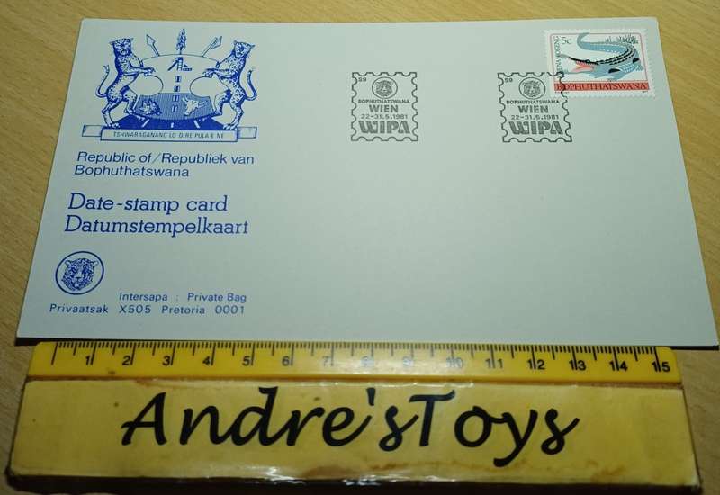 Date Stamp Card ~ 1981 Bophuthatswana ~ Bophuthatswana Wien