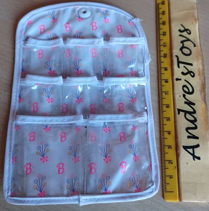 Vintage Barbie Clear Wardrobe Accessories Shoe Organizer Bag
