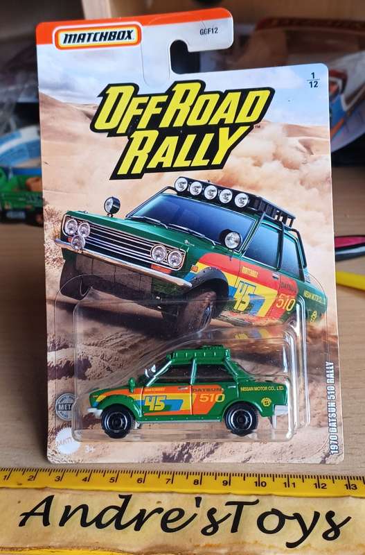 2020 Matchbox ~ OffRoad Rally ~ 1970 Datsun 510 Rally ~ Mint on Long card