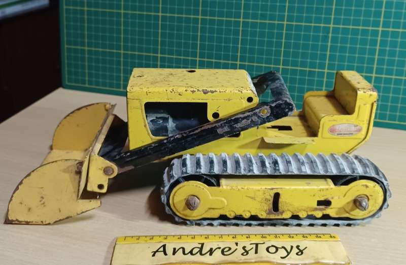 VINTAGE METAL (tin-plate) TONKA ~ BULLDOZER TRUCK