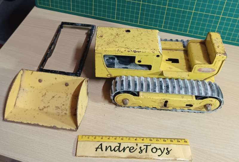 VINTAGE METAL (tin-plate) TONKA ~ BULLDOZER TRUCK