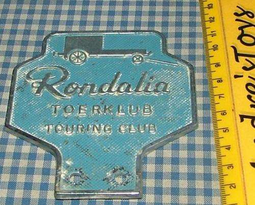 Rondalia Touring Club badge, (METAL) "CAR EMBLEM"