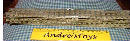 Horby - Dublo ~ TIN PLATE 3 RAIL TRAIN TRACKS ~ 5 Straights