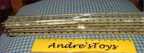 Horby - Dublo ~ TIN PLATE 3 RAIL TRAIN TRACKS ~ 5 Straights