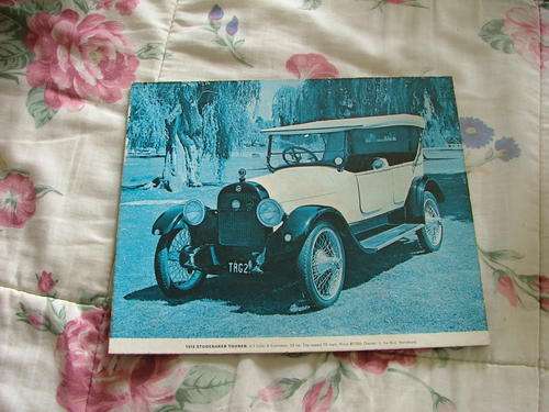 Rare ~ Vintage ~ OLD CAR print on card TRG2