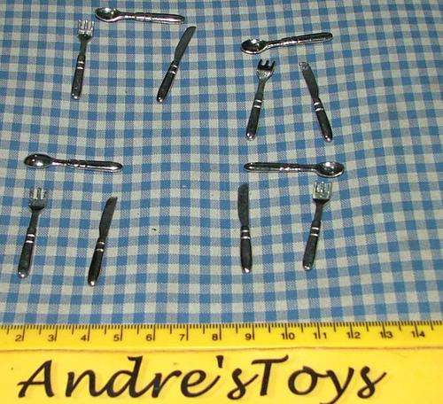 Doll House? Metal Knife, fork & spoon set
