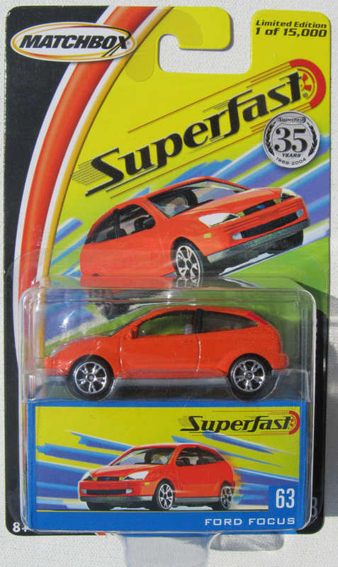 MATCHBOX SUPERFAST 35 YEARS 1969-2004 FORD FOCUS #63 1/15,000