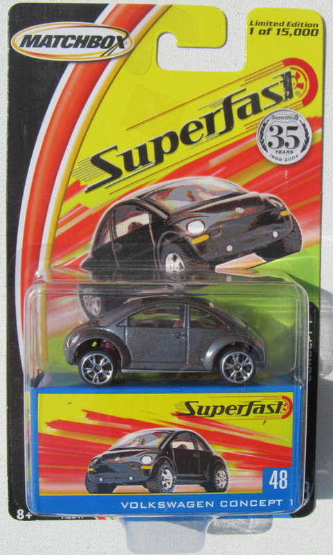MATCHBOX SUPERFAST 35 YEARS 1969-2004 VOLKSWAGEN CONCEPT 1 #48 1/15,000