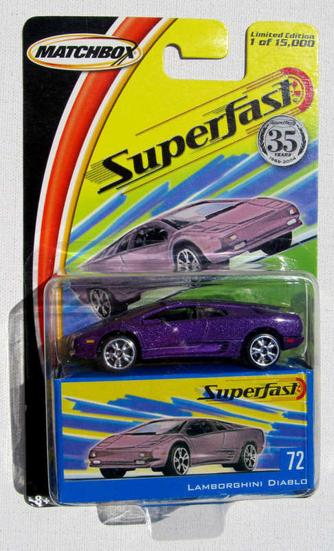 MATCHBOX SUPERFAST 35 YEARS 1969-2004 LAMBORGHINI DIABLO #72 1/15,000