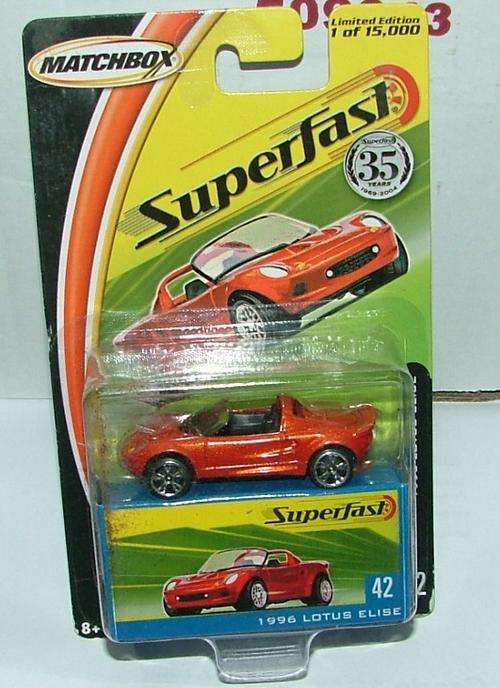MATCHBOX SUPERFAST 35 YEARS 1969-2004 1996 LOTUS ELISE #42  1/15,000