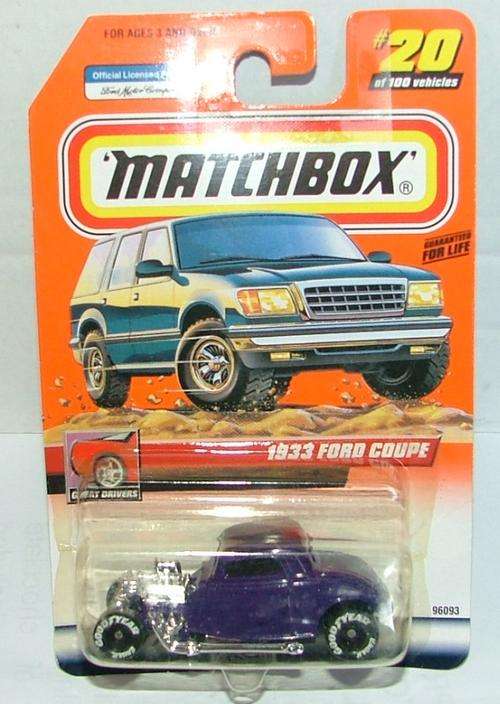 Matchbox ~ 1999 - No20 of 100 1953 Ford Coupe ~  Mint on Long card