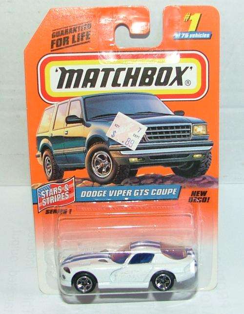 Matchbox ~ 1998 - No1 of 100 ~ DODGE VIPER GTS COUPE ~  Mint on Long card