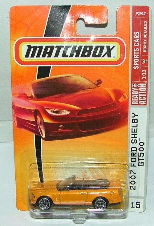 Matchbox ~ 2008 - No15 2007 FORD SHELBY GT500 ~  Mint on Long card