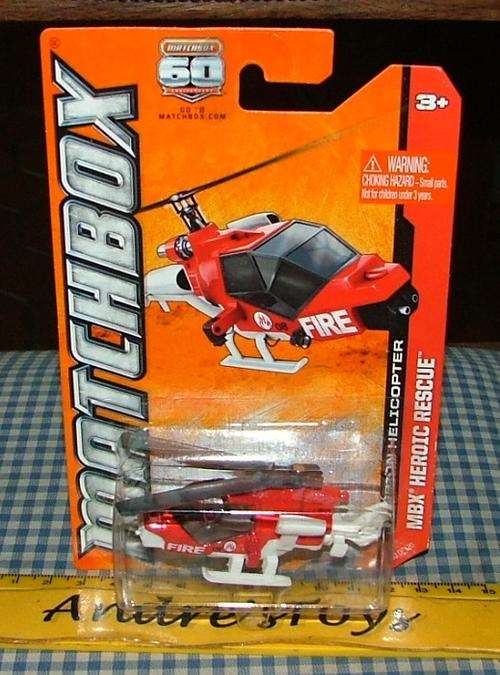 Matchbox ~ 2012  ~ No93 of 120 Mission Helicopter ~  Mint on Long card