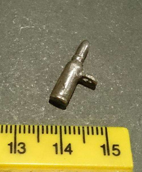Vintage STERLING SILVER CHARM FOR BRACELET ~ Bullet