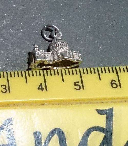 Vintage STERLING SILVER CHARM FOR BRACELET ~ the White House