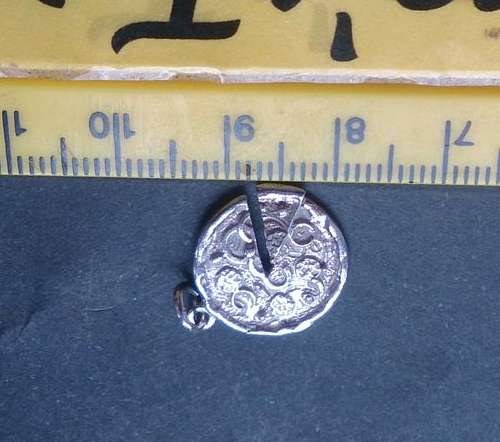 Vintage STERLING SILVER CHARM FOR BRACELET ~ Pitza