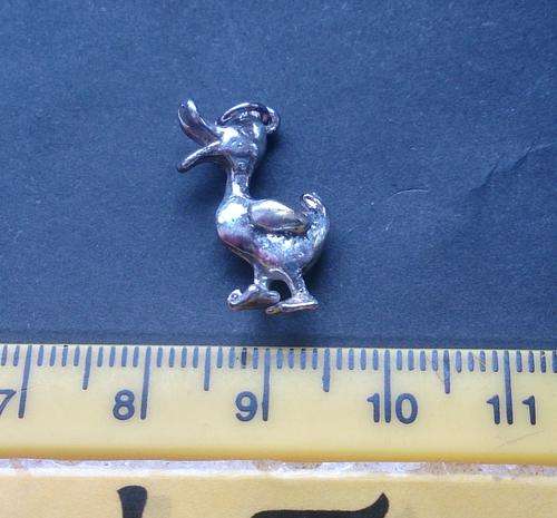 Vintage STERLING SILVER CHARM FOR BRACELET ~ Mother Goose