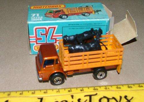 MATCHBOX #71F Dodge Cattle Truck ~  With a Original Box 1976