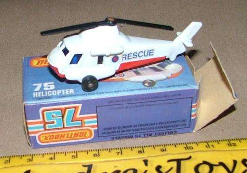 MATCHBOX #75E Helicopter ~  With a Original Box 1977