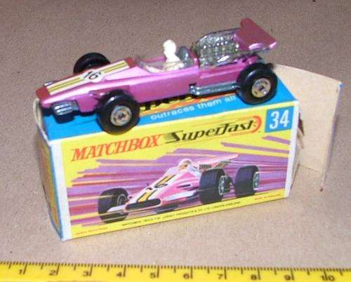 MATCHBOX #34E Formula 1 Racing Car ~  With a Original Box 1971