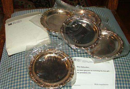 6 PLATED COASTERS ~ From Reader's Digest ~ NEW IN BOX