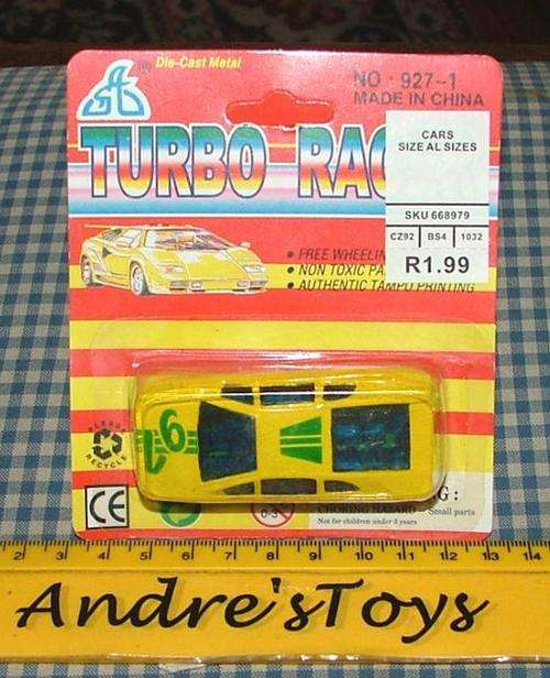 Turbo Racer - Yellow mellow - Mint on short card