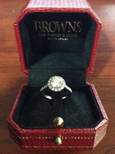 Platinum Claw Set Diamond Halo Engagement Ring