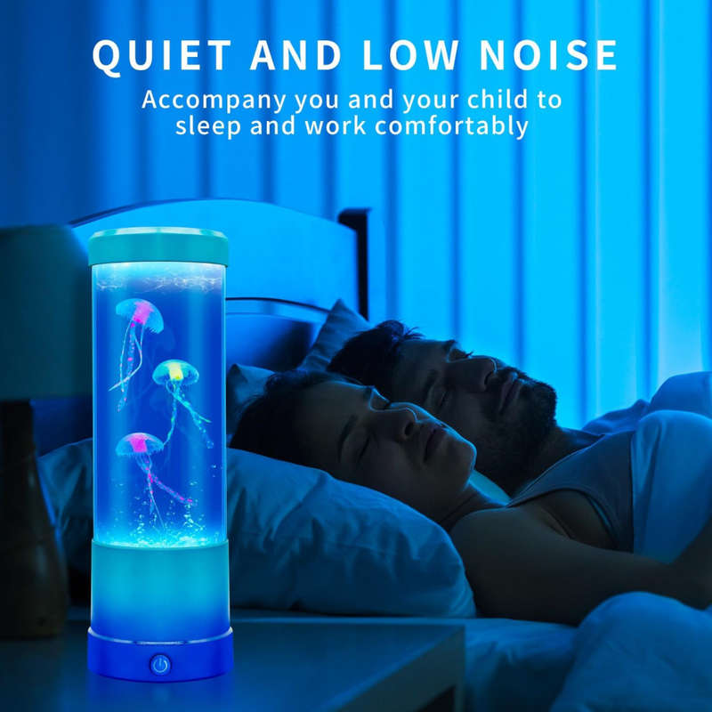 Jellyfish lamp night aquarium light soothing mood light suitable for home office desktop decoration
