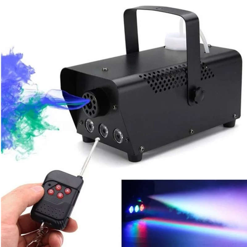 600W portable smoke machine dual control with LED light + remote control