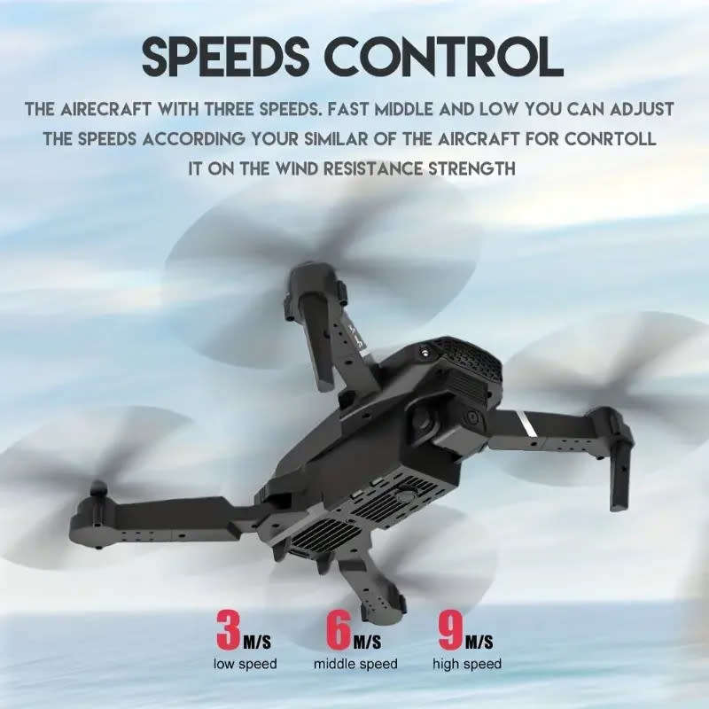 Dual Camera Wifi Drone with Wide Angle Lens Height Fixed Remote Control Foldable Quadcopter Gift Toy