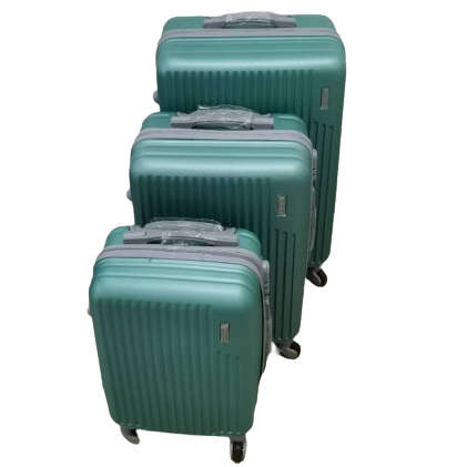 3 piece suitcase hardside luggage set with casters business travel suitcase