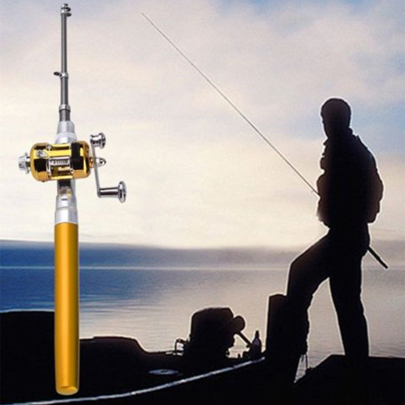 Foldable Pocket Fishing Rod Kit Portable Fishing Rod Pen